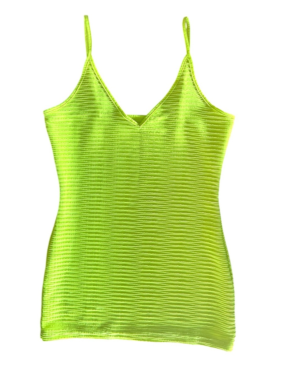 Neon Green Ribbed Bodycon Mini Dress 💚 - Picture 3 of 8